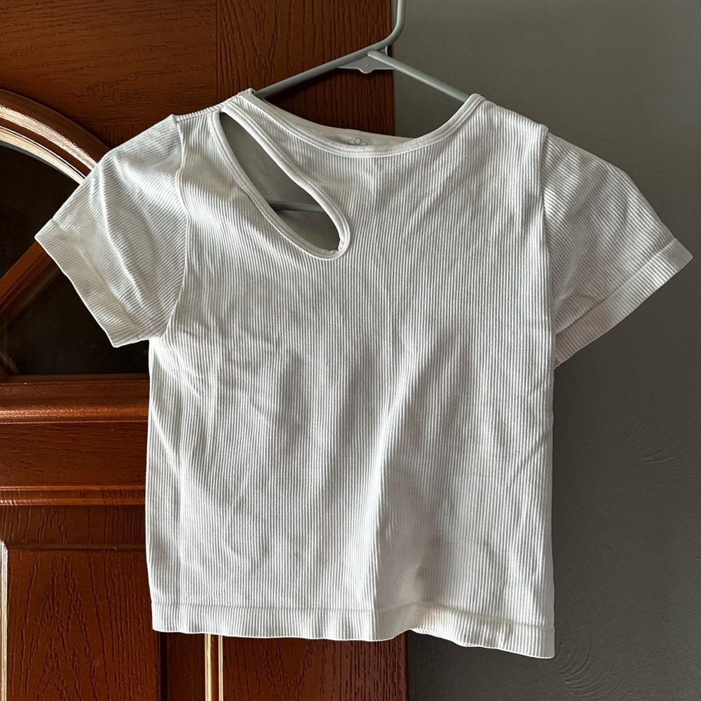 Size Medium White Crop Top - tight fit.